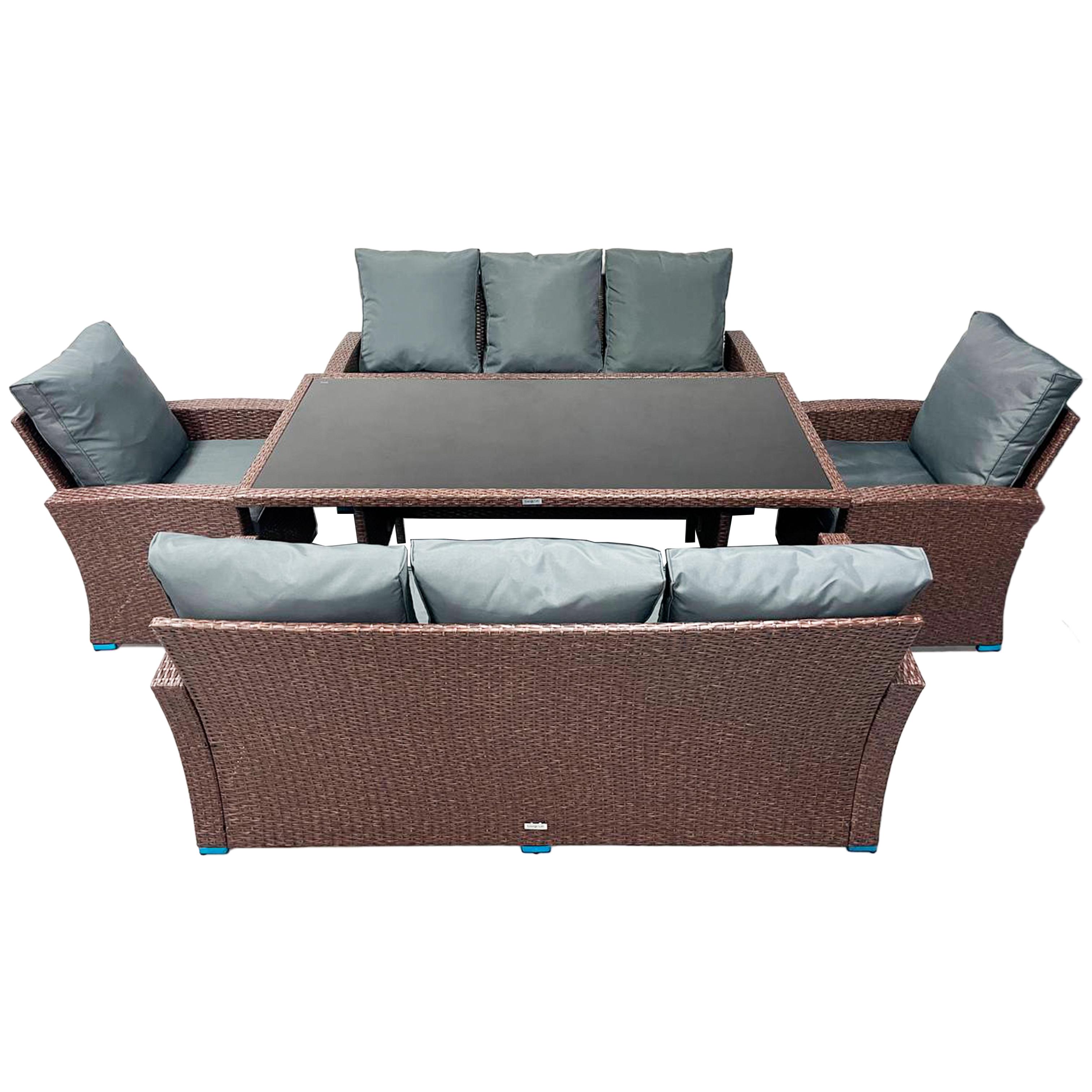 Набор садовой мебели из ротанга Lounge Loft Deluxe Grand Темно-коричневый (324 Brown)