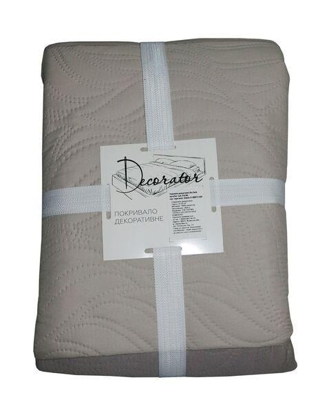 Покривало двостороннє Decorator Листя 240x215 см Сірий/Коричнево-бежевий (21956)