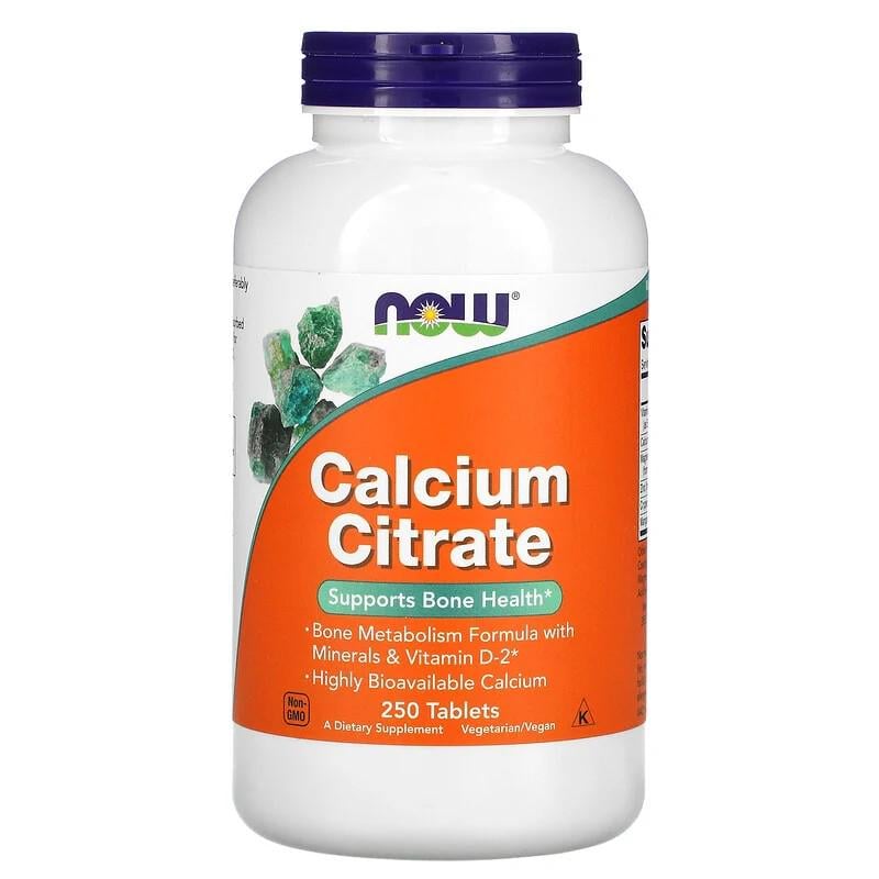 Витамины Now Foods Calcium Citrate 250 таблеток