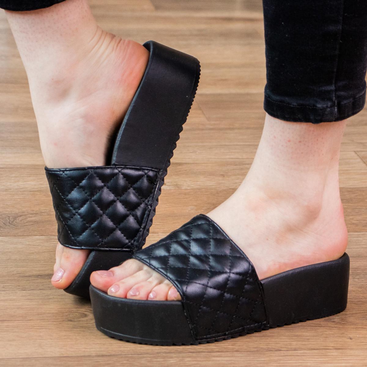 Шлепанцы женские Fashion р. 36 23 см Черный (2941)