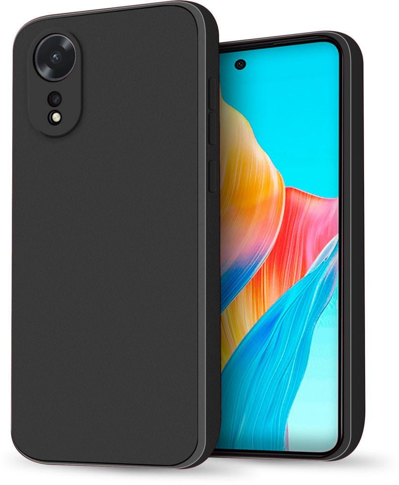 Силиконовый чехол HardCorner OPPO A58 (с микрофиброй) Black (34423-2B)