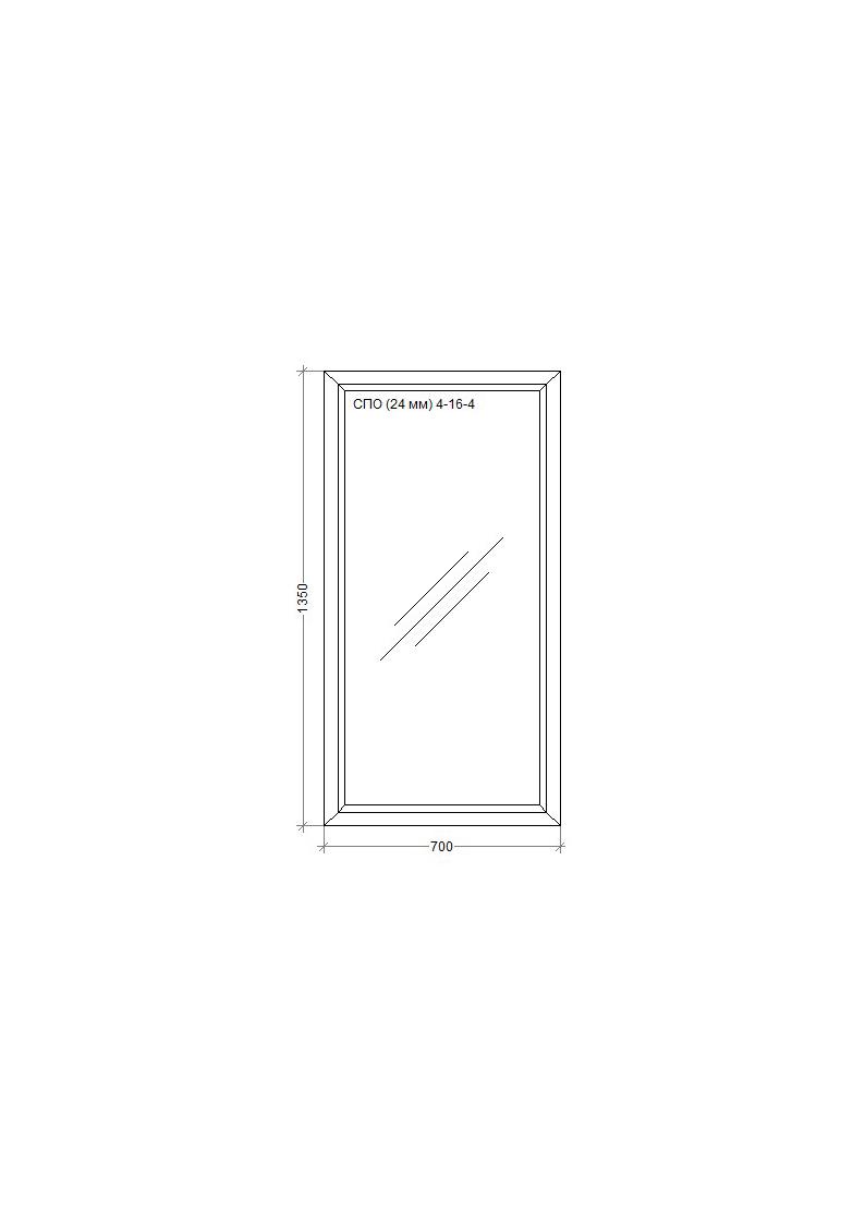 Окно металлопластиковое WDS MiroPlast глухое 700х1350 мм - фото 2 Окно металлопластиковое WDS MiroPlast глухое 700х1350 мм - фото 2