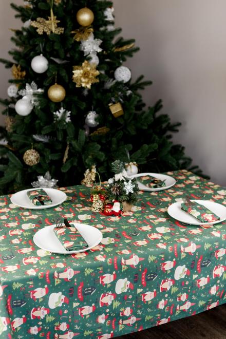 Скатертина Прованс Санта 120x140 см Зелений (35783) - фото 3 Скатертина Прованс Санта 120x140 см Зелений (35783) - фото 3
