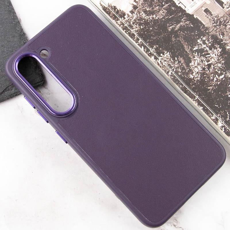 Протиударний шкіряний чохол Bonbon Leather Metal Style для Samsung Galaxy S22+ Фіолетовий - фото 4