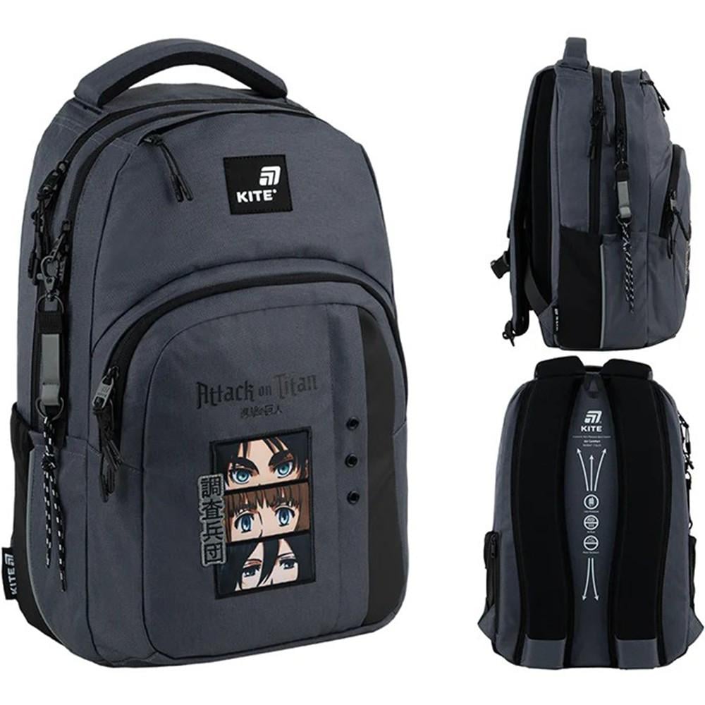Школьный рюкзак KITE Education teens Attack on Titan 17 л (AT25-2578M) - фото 2 Школьный рюкзак KITE Education teens Attack on Titan 17 л (AT25-2578M) - фото 2