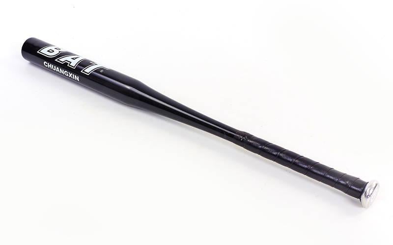 Алюмінієва бейсбольна бита BAT закруглена для гри в бейсбол 76 см Чорний (C-1863)
