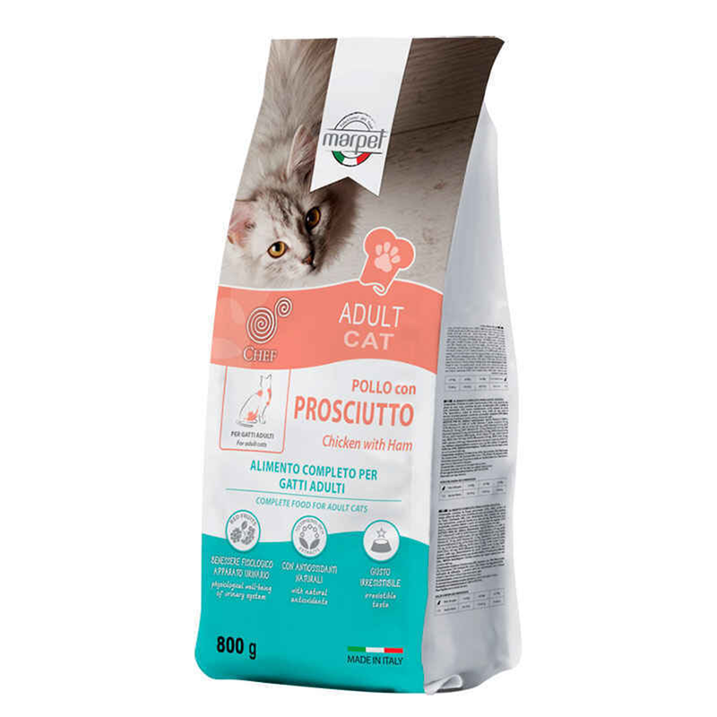 Корм для кошек Marpet Chef сухой курица с ветчиной 800 г
