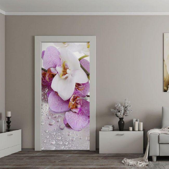 Наклейка интерьерная на двери Sticker Wall SW-00000952 Орхидея 104х210 см