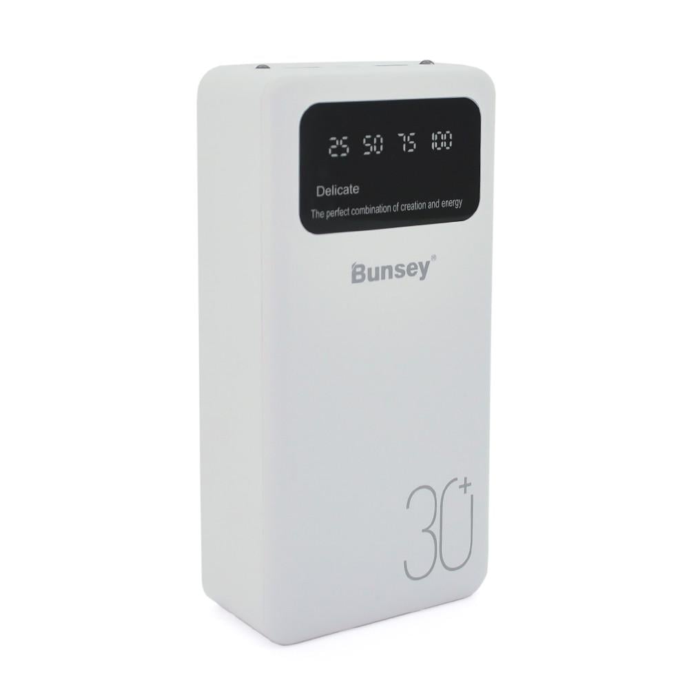 Повербанк Bunsey BY-12 30000 mAh Micro USB Type-C 2USB/Type-C QC22.5W/PD20W White (DR012235)