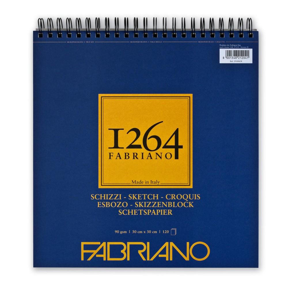 Альбом для графики и рисунка Fabriano 1264 на спирали 90 г/кв. м 120 л. 30x30 см Слоновая Кость (19100638)