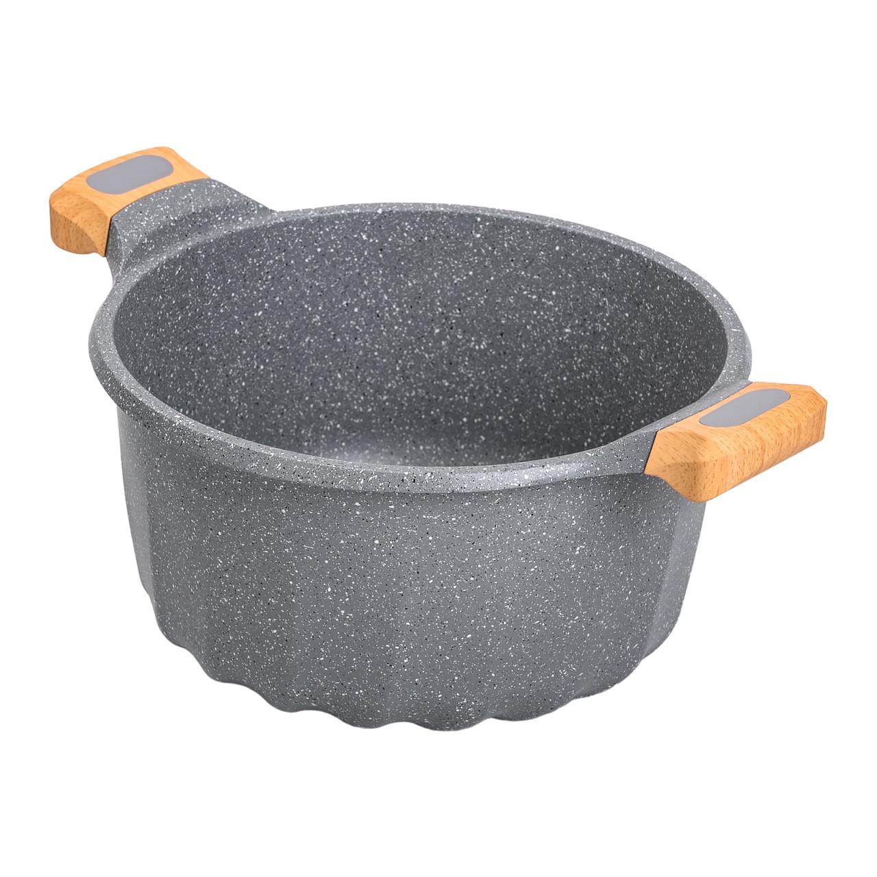 Кастрюля алюминиевая с крышкой и антипригарным покрытием d 28 см 8 л - фото 2 Кастрюля алюминиевая с крышкой и антипригарным покрытием d 28 см 8 л - фото 2