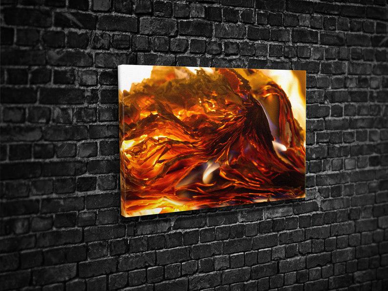 Картина для интерьера абстракция потоки огня 120x80 см (413)