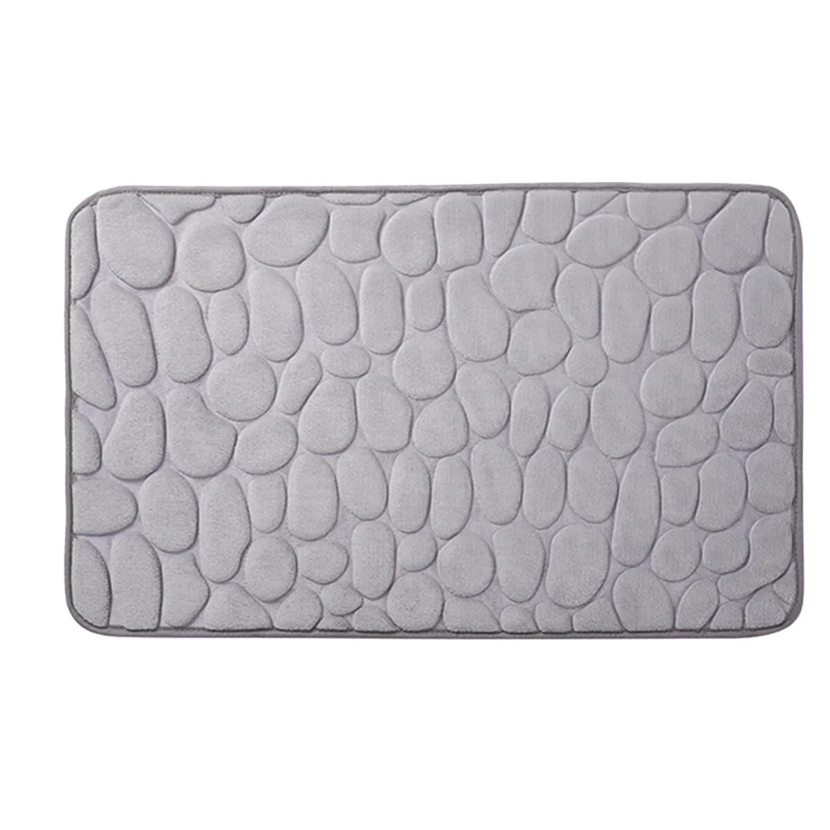 Килимок у ванну антиковзаючий з 3д ефектом каменів Сірий (5271) Килимок у ванну антиковзаючий з 3д ефектом каменів Сірий (5271)