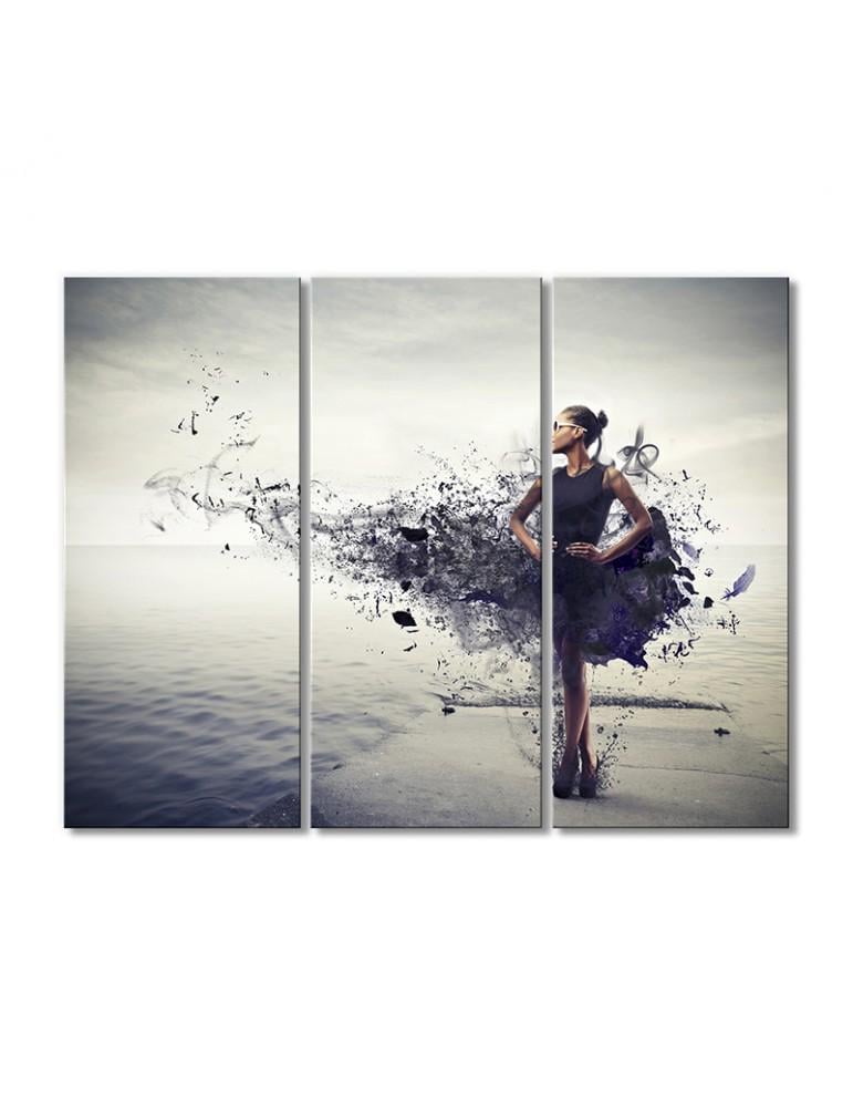 Картина модульная Платье абстрактное 3 модуля 70x105 см (210226Lyudi0001)