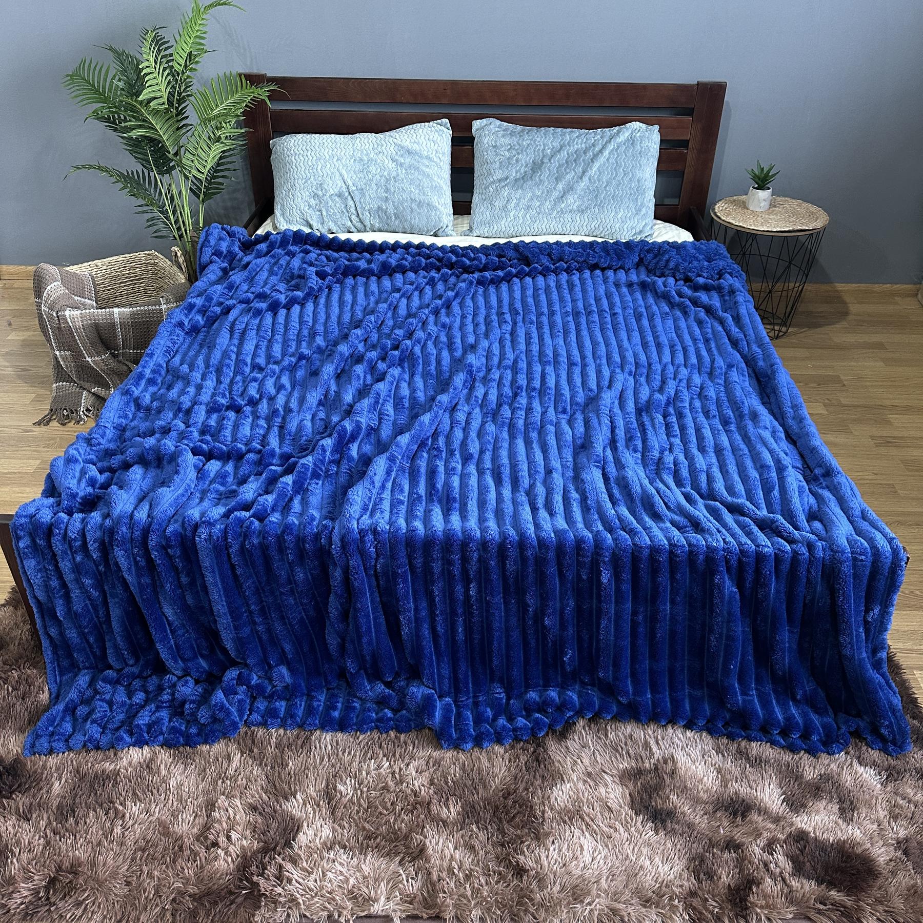 Покривало Королівський шарпей євро 200х220 см Електрик - фото 1 Покривало Королівський шарпей євро 200х220 см Електрик - фото 1