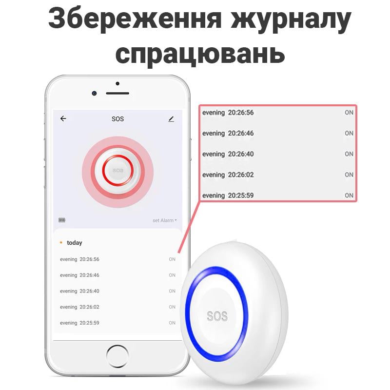 Кнопка Sos тревожная Wifi USmart SOS Button-01w для пожилых людей Tuya - фото 10 Кнопка Sos тревожная Wifi USmart SOS Button-01w для пожилых людей Tuya - фото 10