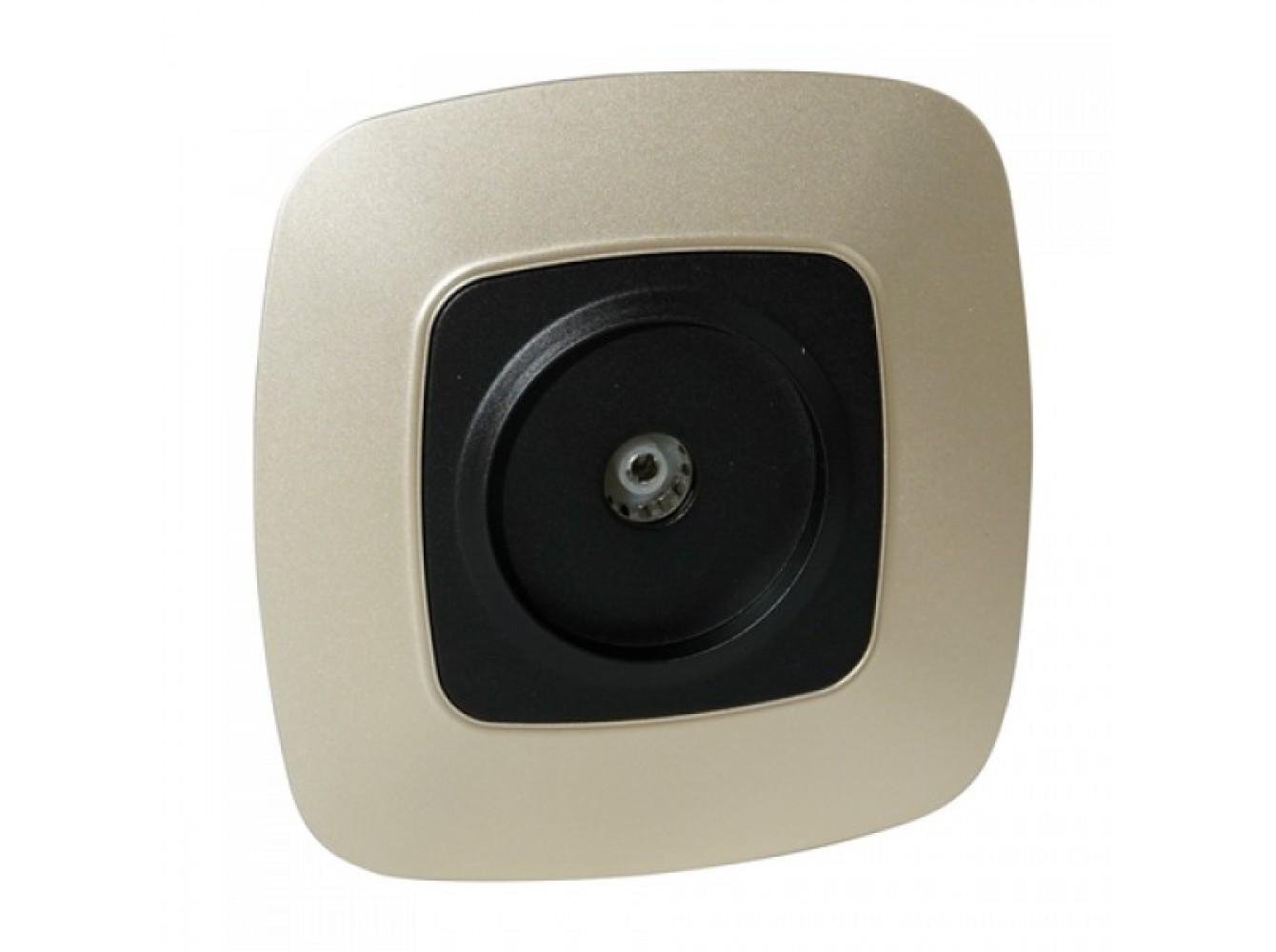 Розетка встроенная HOROZ ELECTRIC ТВ ELA Золотой/Черный (112-007-0009-040)