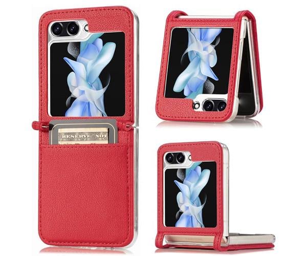 Чехол-накладка Omeve Leather Case для Samsung Galaxy Flip6/Flip7 FE Красный Чехол-накладка Omeve Leather Case для Samsung Galaxy Flip6/Flip7 FE Красный