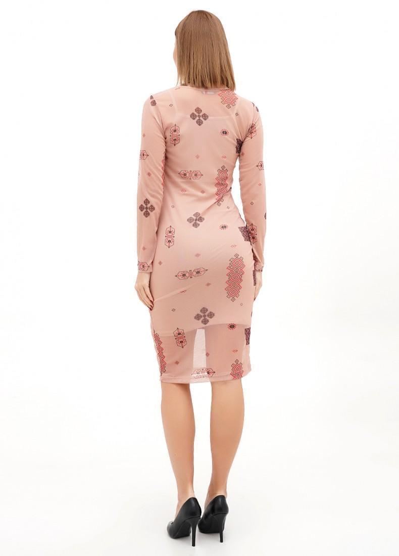 Сукня жіноча PONCIK XL Бежевий (276092-XL) - фото 2 Сукня жіноча PONCIK XL Бежевий (276092-XL) - фото 2