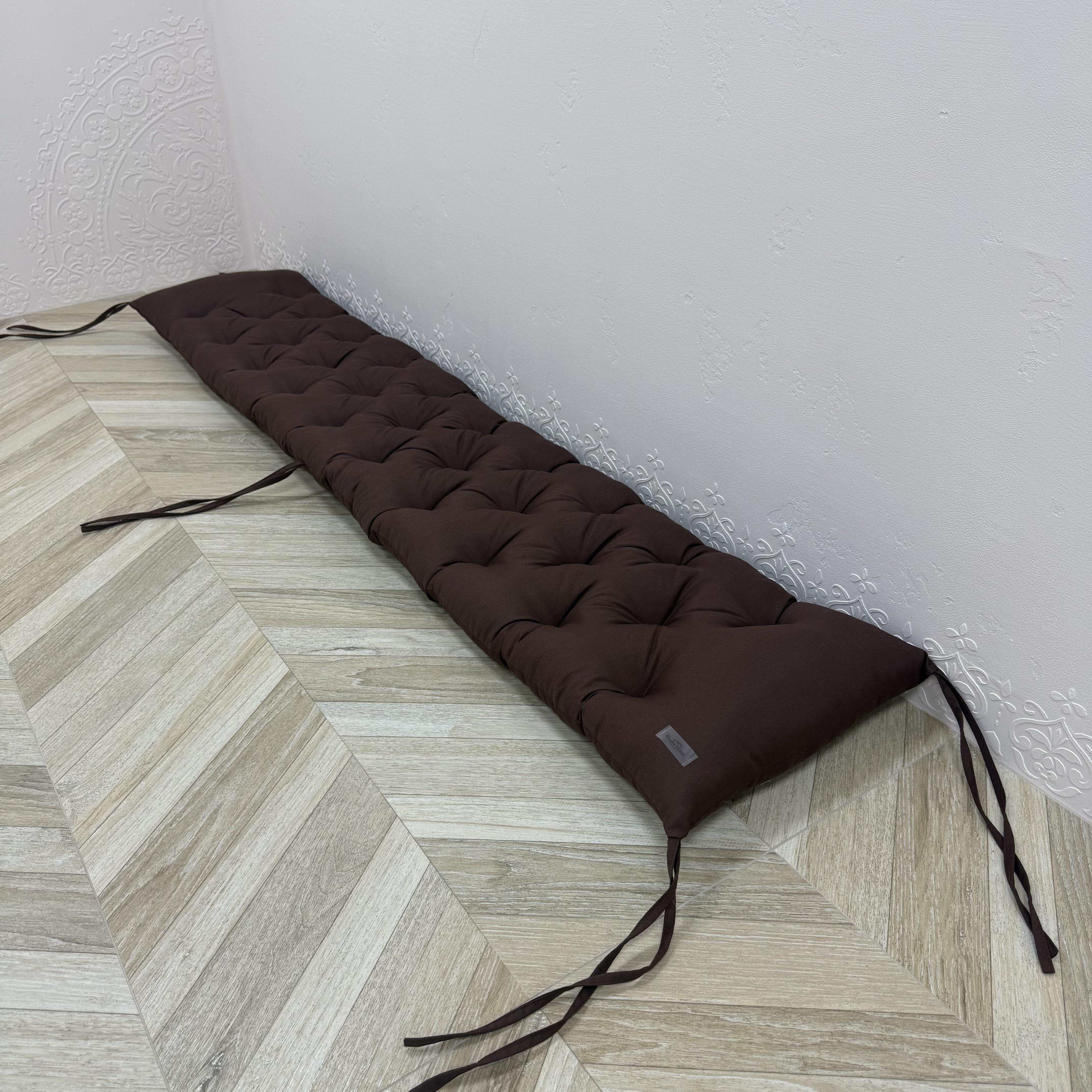 Подушка с каретной стяжкой Comfort Home на подоконник/каркасы/поддоны/садовая мебель панама 150х50 см