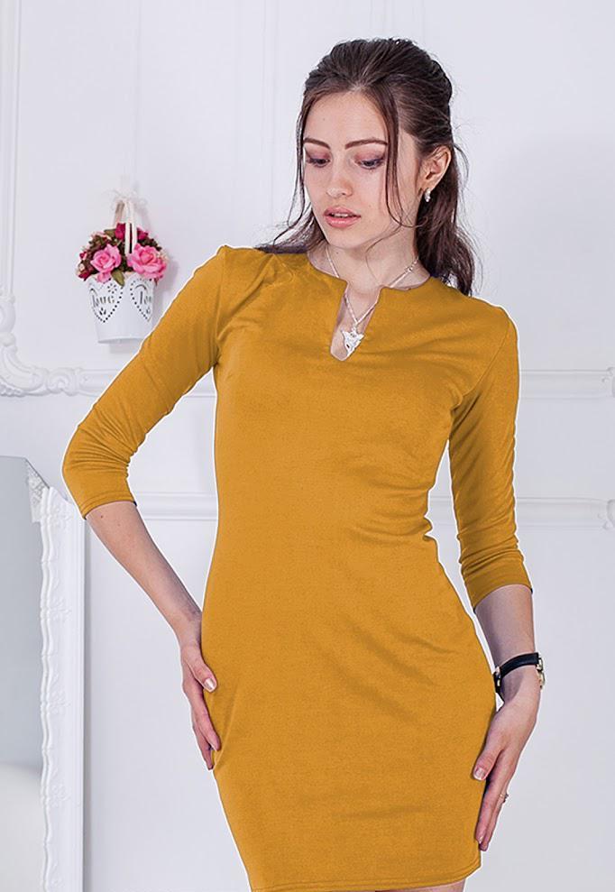 Платье женское Podium Dolichos 14285-MUSTARD S Горчичный
