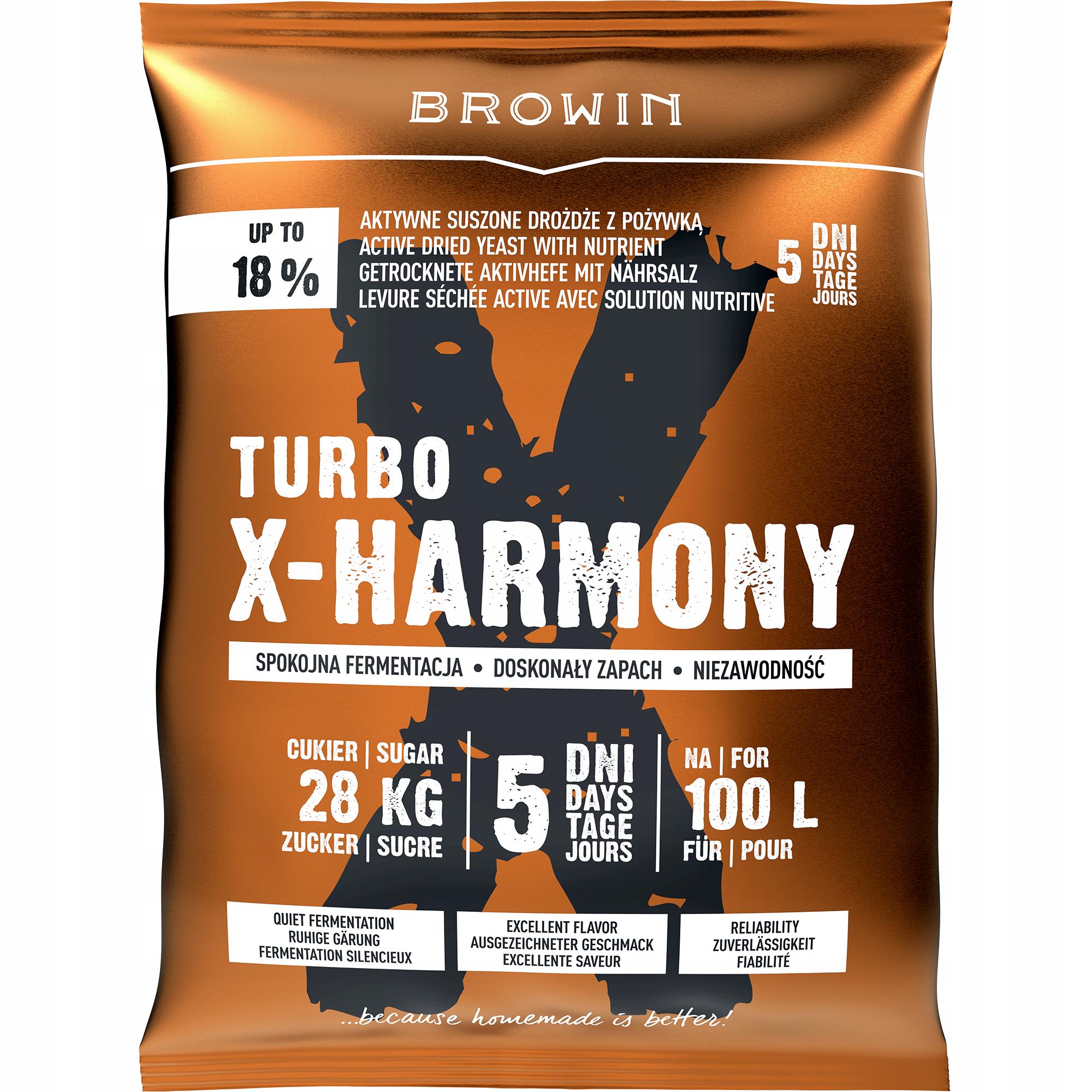 Дрожжи для сахара Browin Turbo X-Harmony 18% 360 г на 100 л (21098958)
