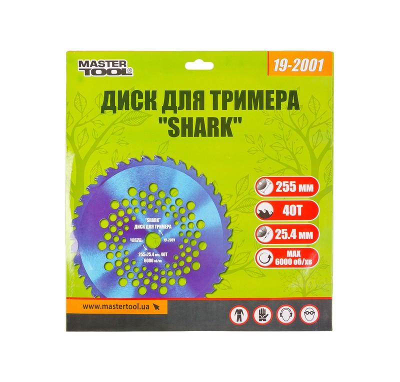 Диск для триммера MasterTool Shark 255х25,4х40Т с победитовой напайкой (19-2001)