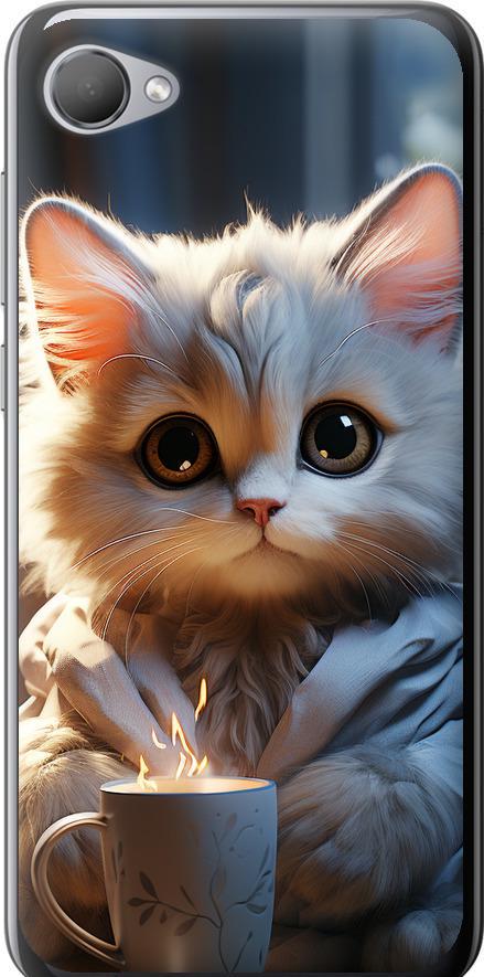 Чехол на HTC Desire 12 White cat (5646u-1476-42517)