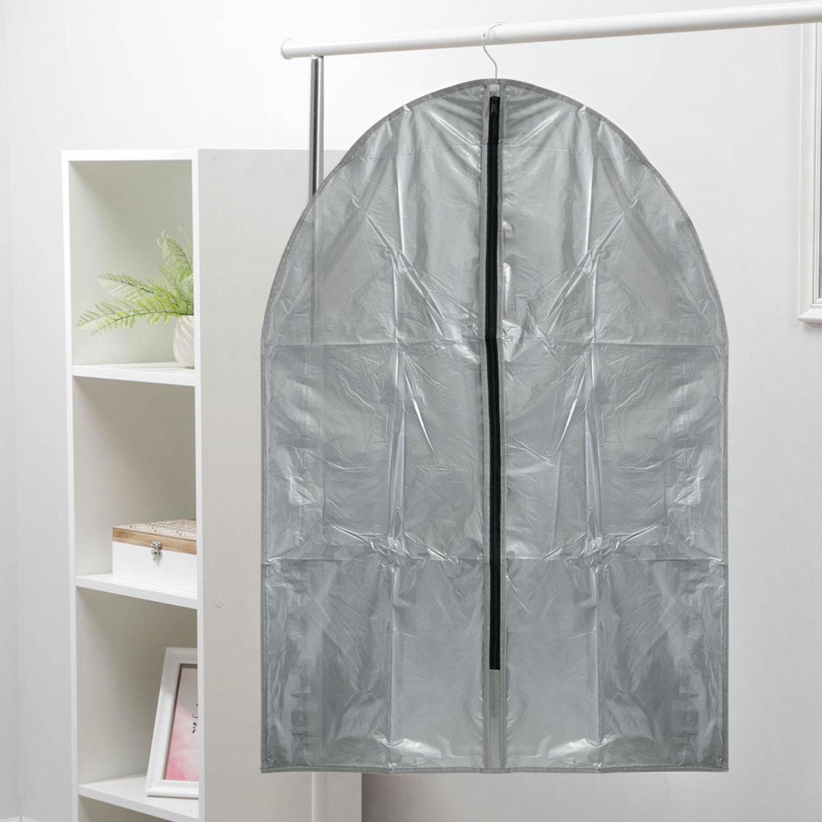 Чехол на вешалку для одежды AI JIA Garment bag 87х60 см Серый (1010028-Gray) - фото 2