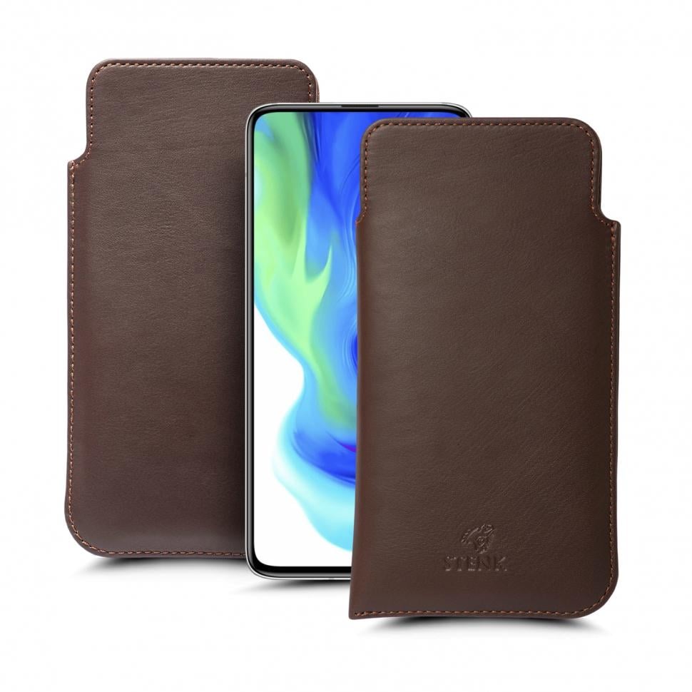 Футляр Stenk Elegance для Xiaomi Poco F2 Pro Коричневый (66141)