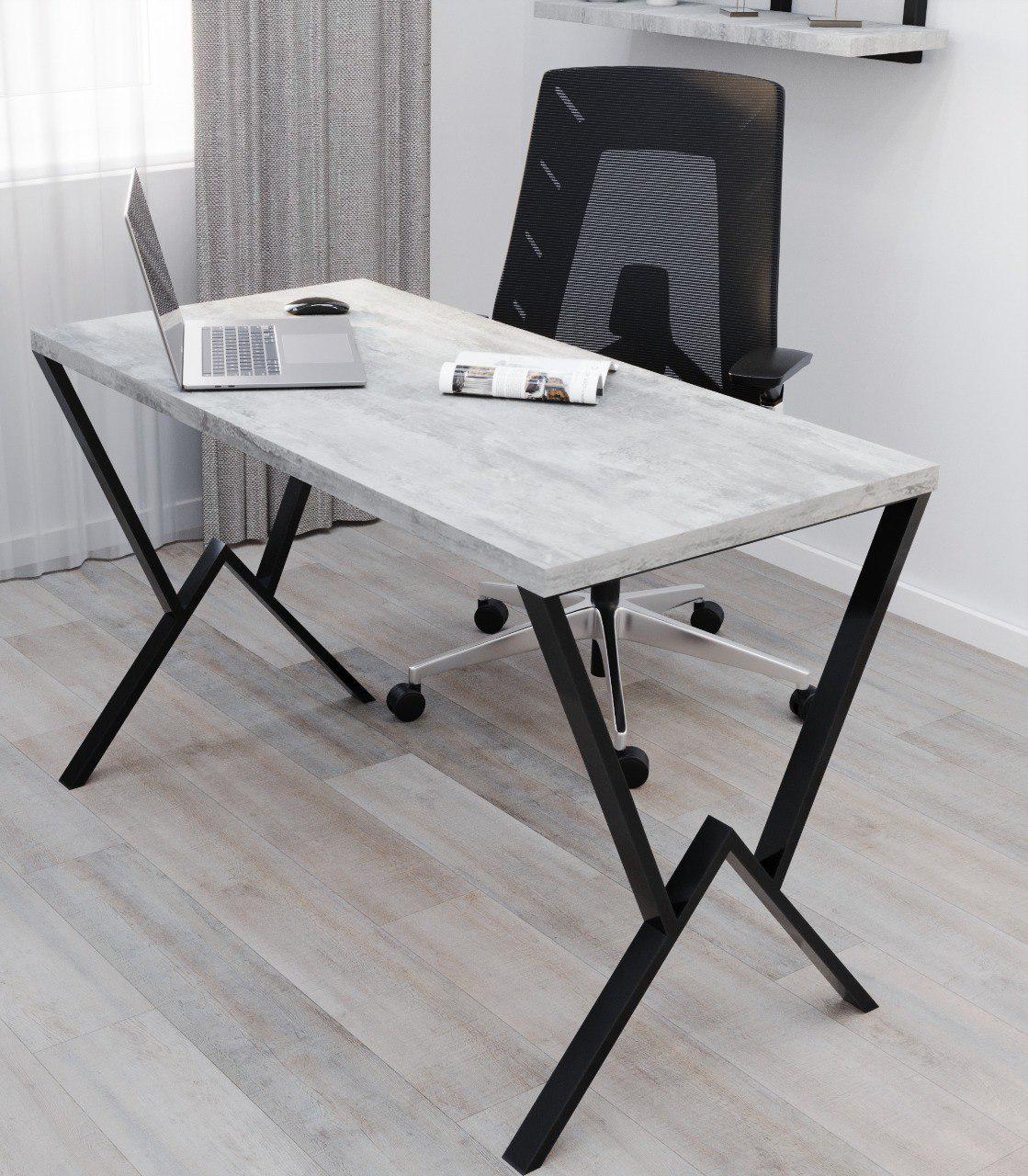 Стол письменный Loft Серия 12 металлический профиль 50х25 мм 1400х700х32 мм Урбан лайт (22000056)