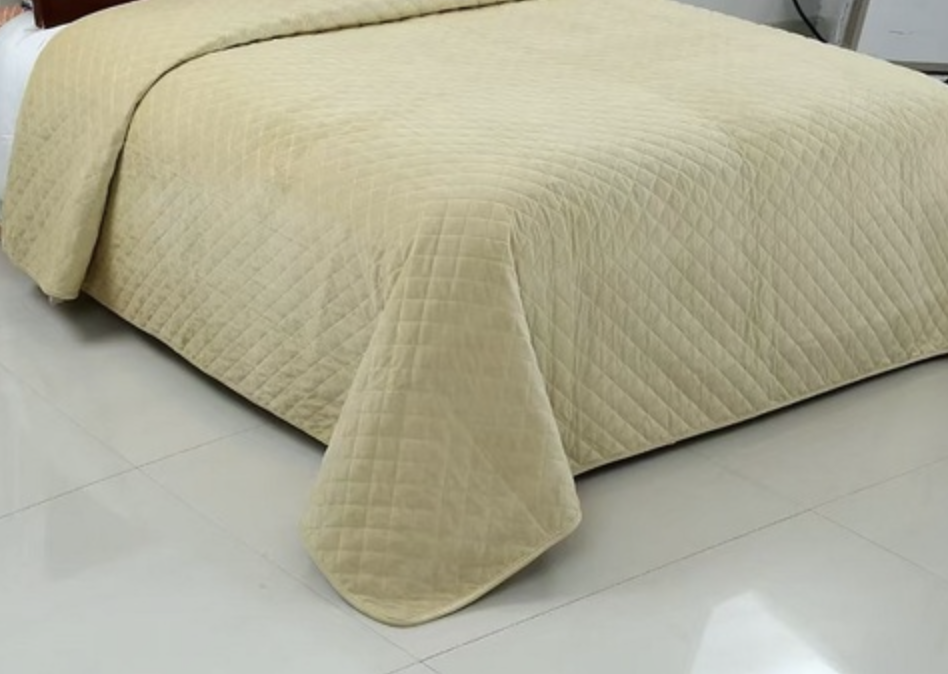 Покривало Soho VELVET Dutch Romb Cream велюр поліестер 200x220 см (UG-A120082)