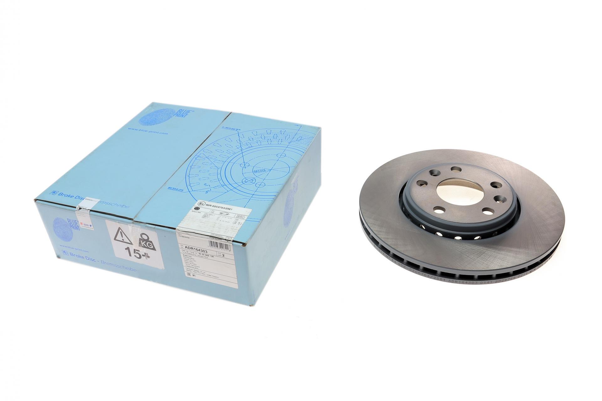 Диск тормозной передний BLUE PRINT для Renault Megane III/Scenic III/Laguna III 07- с вентилируемым покрытием 296x26 мм (ADR164303)