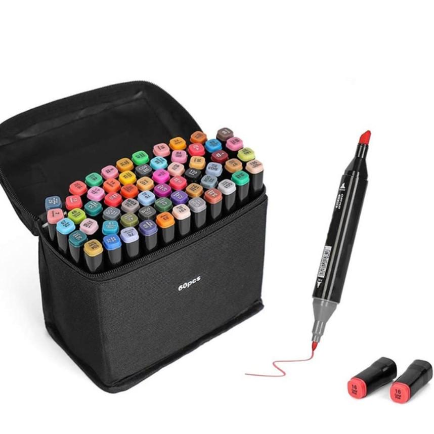 Набор скетч-маркеров двухсторонних YULIN в чехле 60 шт. (MX-00007172) - фото 5 Набор скетч-маркеров двухсторонних YULIN в чехле 60 шт. (MX-00007172) - фото 5