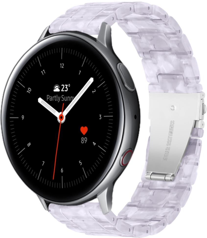 Ремешок из Cмолы Resin для Galaxy Watch Active 2 40/44 мм Pearl (28806-6C)