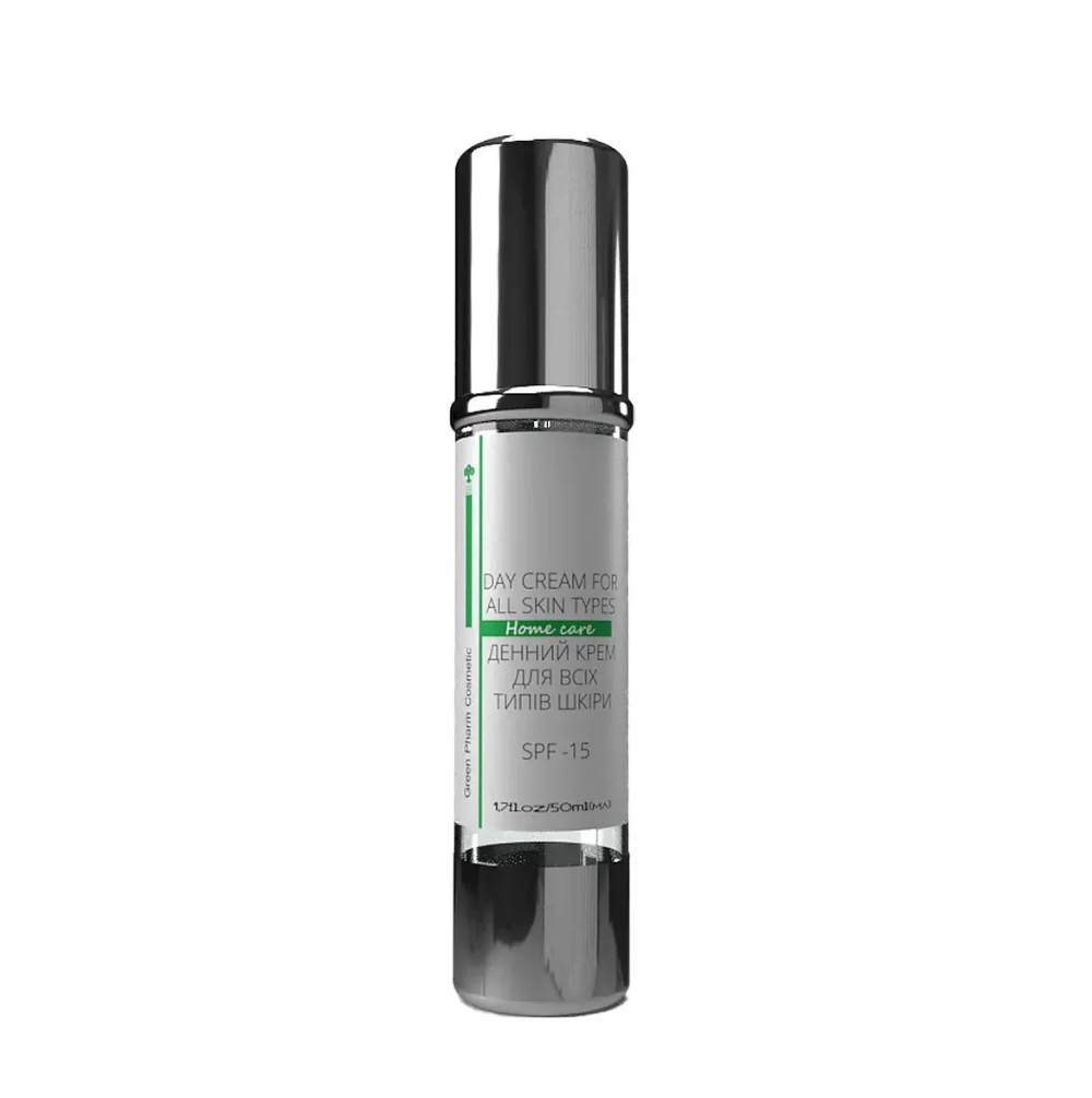 Крем денний для всіх типів шкіри з SPF15 Green Pharm Cosmetic Day Cream For All Skin Types SPF15 50 мл Крем денний для всіх типів шкіри з SPF15 Green Pharm Cosmetic Day Cream For All Skin Types SPF15 50 мл
