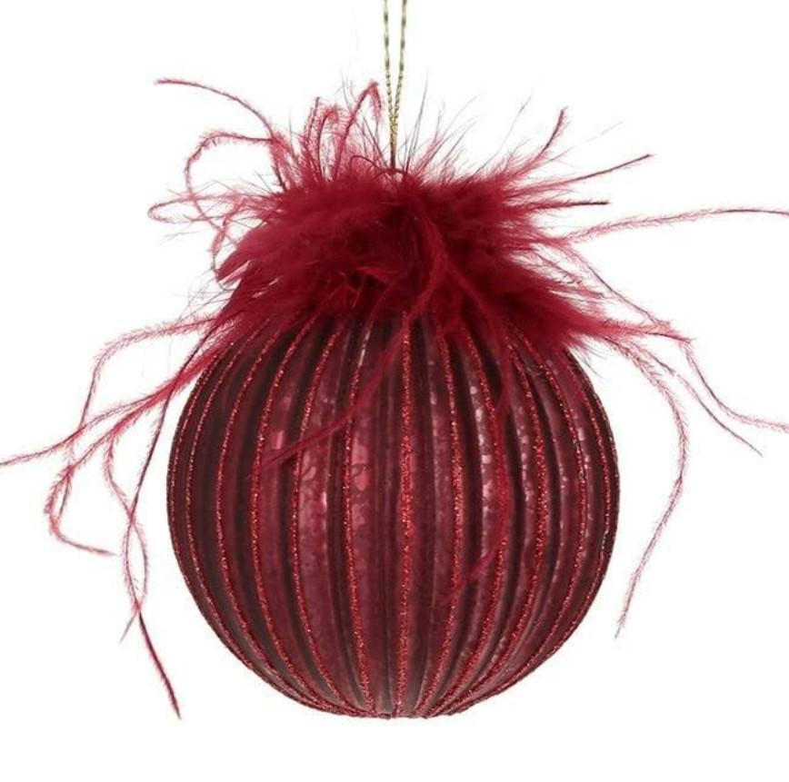 Набор шариков стеклянных 8 см 6 шт. (12607)