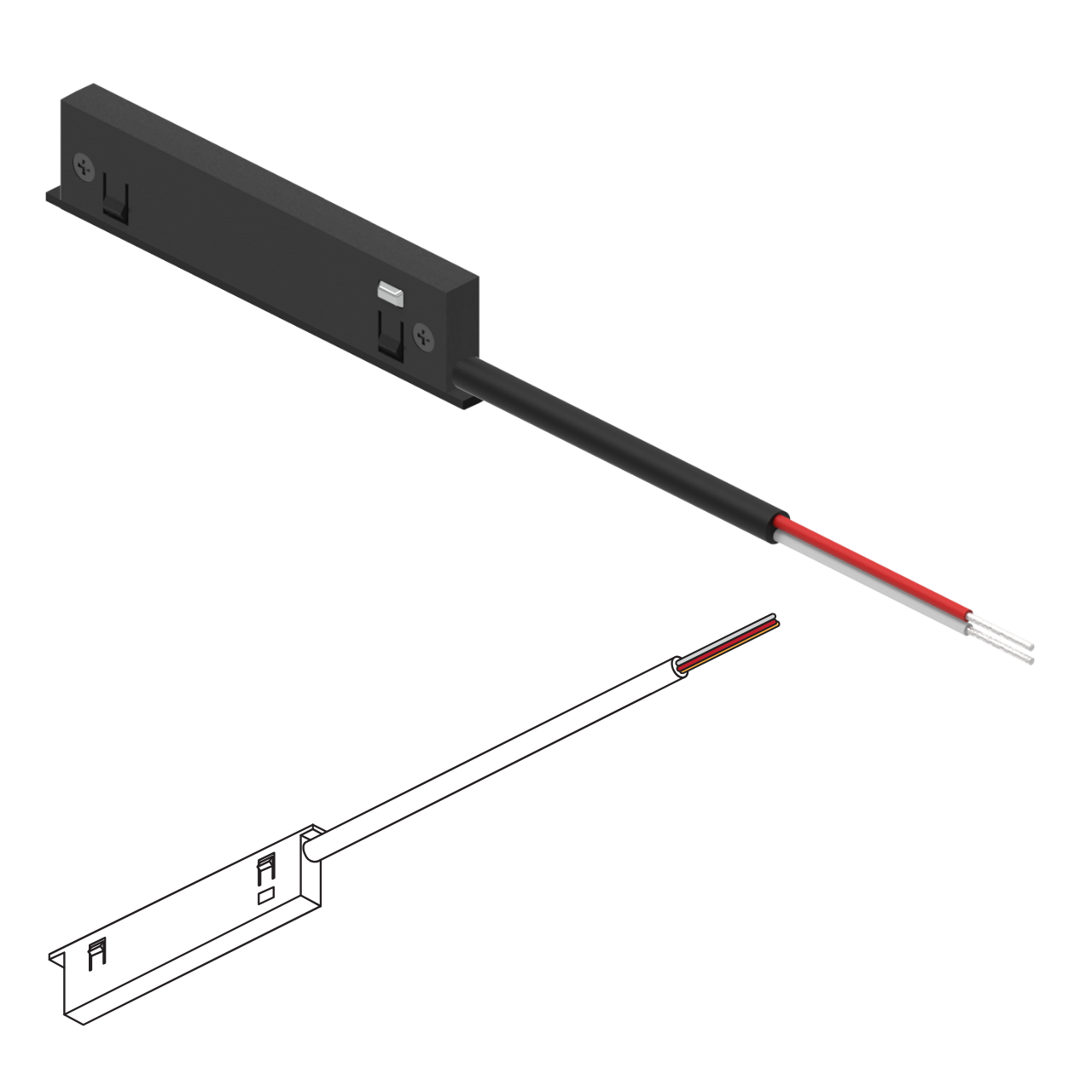 Блок питания для магнитных шинопроводов MERALLI 24V Черный (TRBG00220) - фото 2 Блок питания для магнитных шинопроводов MERALLI 24V Черный (TRBG00220) - фото 2