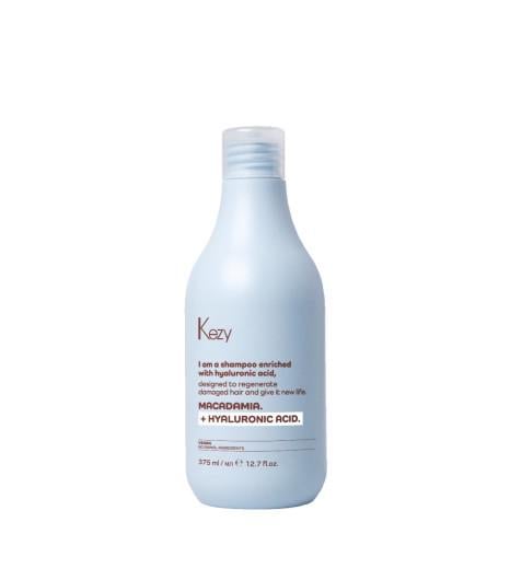 Шампунь реструктурирующий с гиалуроновой кислотой Kezy Macadamia Plus Shampoo 375 мл (99019)