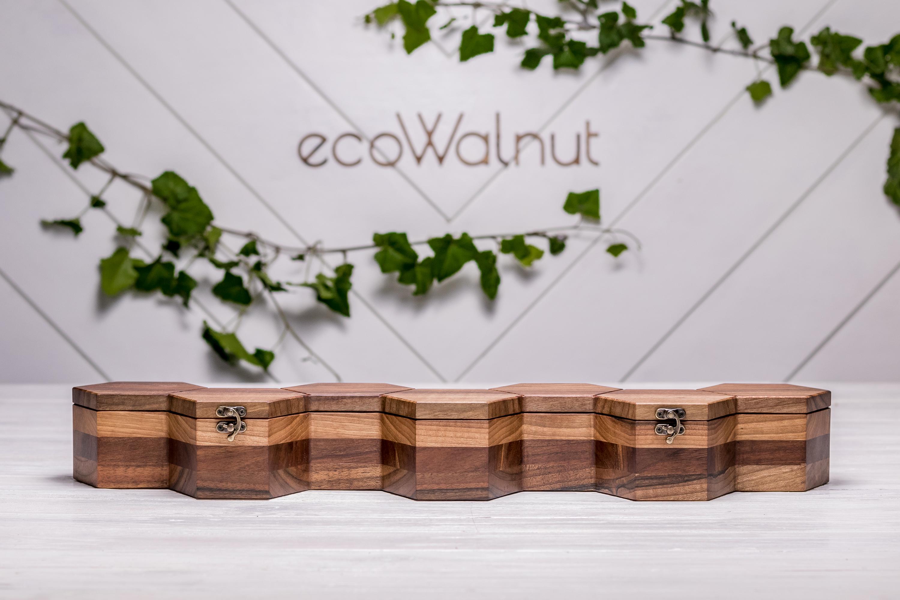 Именная шкатулка EcoWalnut для хранения часов с логотипом на подарок (EB-16.7.2) - фото 13