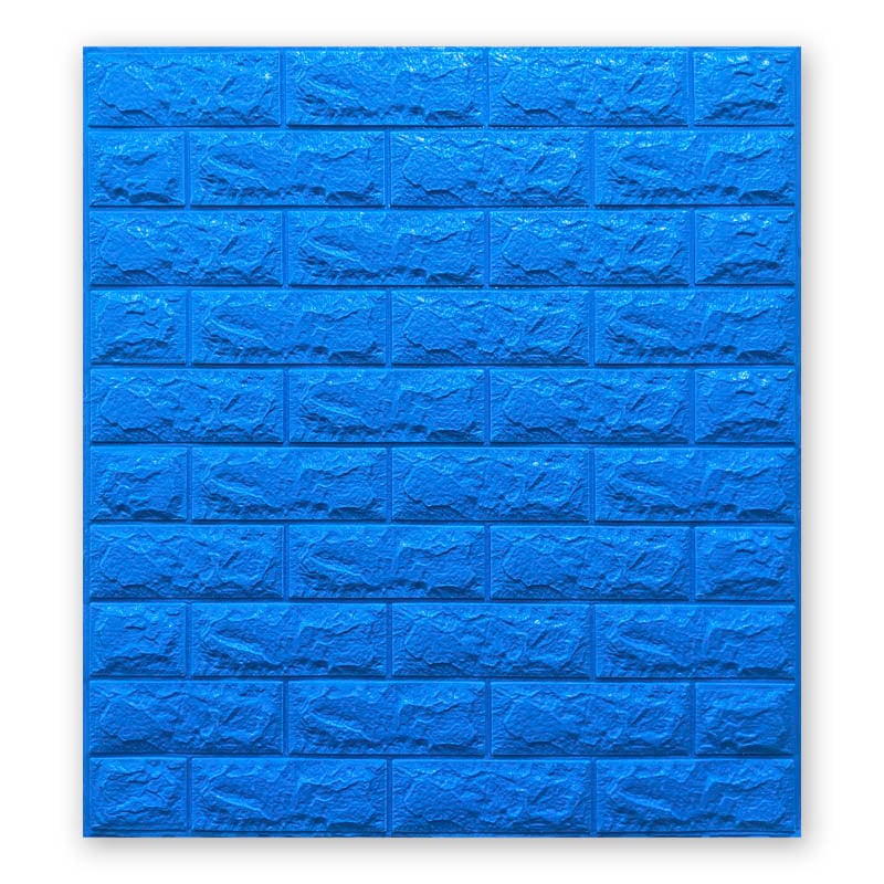 Самоклеящаяся 3D панель Sticker Wall 700x770x7 мм Синий кирпич (00185)