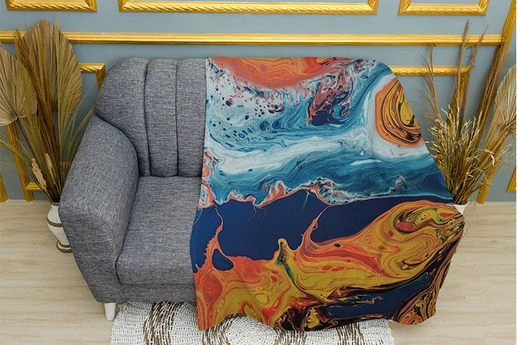 Плед PromoZP Разноцветная краска плюш однослойный 150х210 см (102408-1)