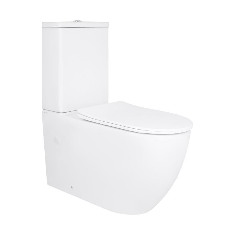 Унитаз напольный Qtap Grand Ultra Quiet безобедочный с сиденьем Soft-close QT26228301W White (2622385848)