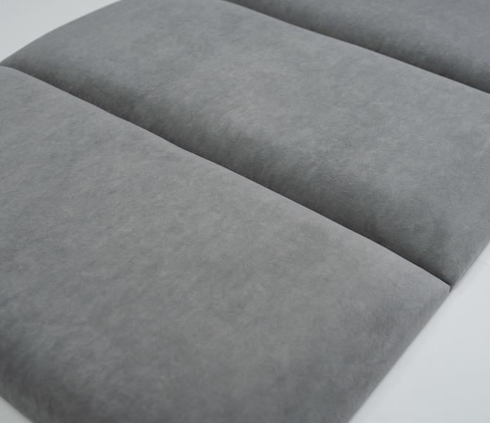 Стінова панель самоклеюча м'яка Soft Pan велюр 30х60х3,7 см матовий Сталь (306001) - фото 4