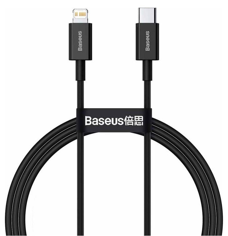 Кабель для зарядки смартфона Baseus Type-C-Lightning 20 Вт 2 м Чорний (CATLYS-C01)