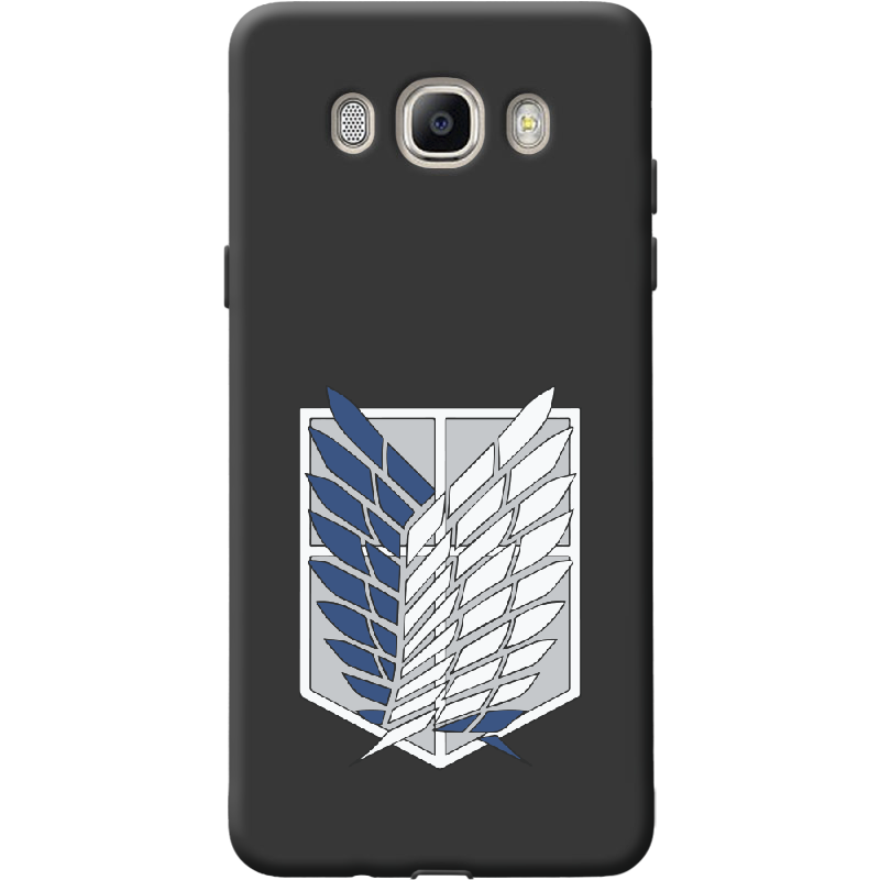 Чехол BoxFace Samsung J510 Galaxy J5 2016 Атака Титанов Крылья Свободы Черный силикон (25137-bk88-41569)