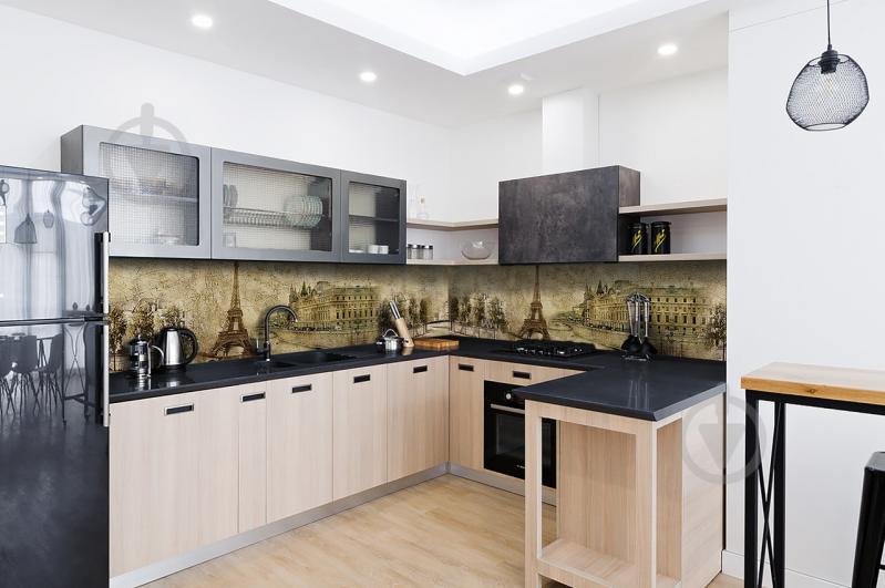 Скинали на кухню Zatarga «Старый Париж» 600х2500 мм виниловая 3Д наклейка кухонный фартук самоклеящаяся Z180614 Скинали на кухню Zatarga «Старый Париж» 600х2500 мм виниловая 3Д наклейка кухонный фартук самоклеящаяся Z180614