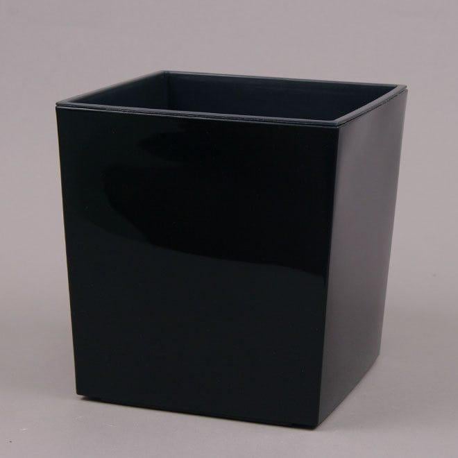 Горшок пластмассовый Flora JUKA с вкладом 19х19 см Черный (80842)