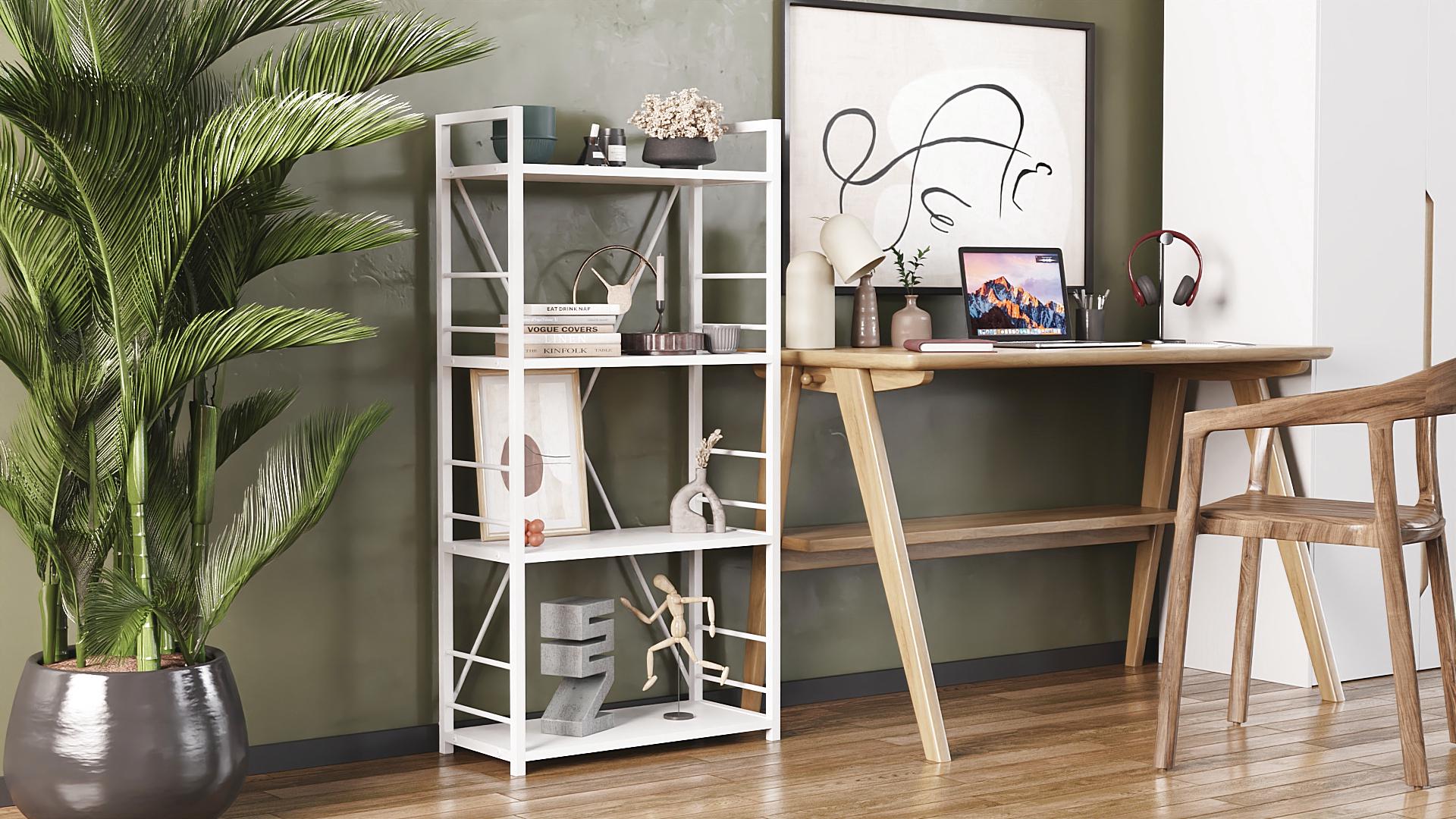 Етажерка Ferrum-decor Конект 4/60 ДСП 16 мм 120x60x28 см Білий (FRD-104242) Етажерка Ferrum-decor Конект 4/60 ДСП 16 мм 120x60x28 см Білий (FRD-104242)