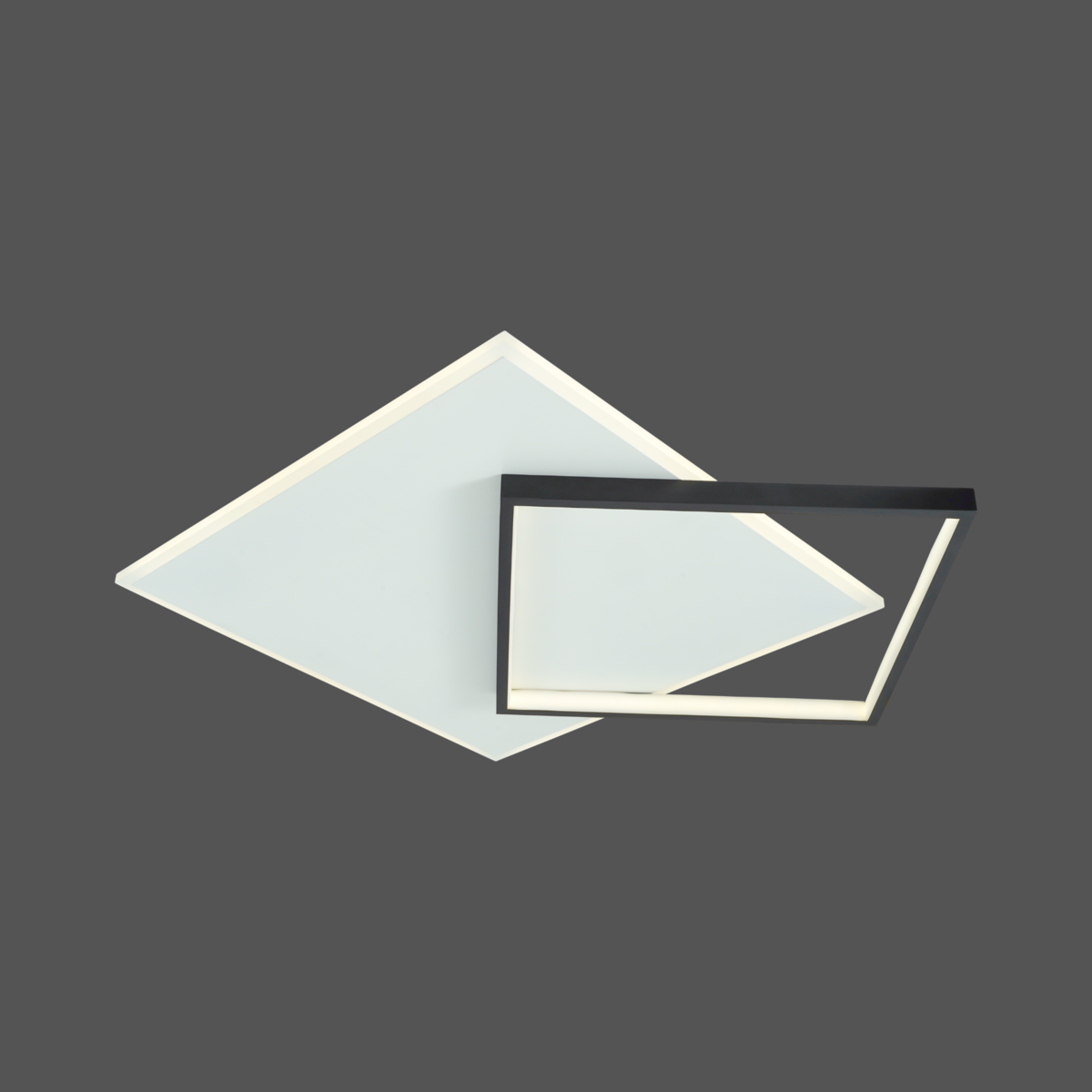 Люстра світлодіодна Valeso з двома розсіювачами 48W 3000/4000/6000K Чорний/Білий (2023226 WT+BK)